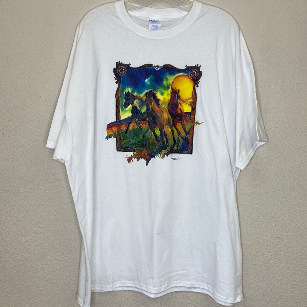 Janene Grende Horses Tee Shirt 2XL